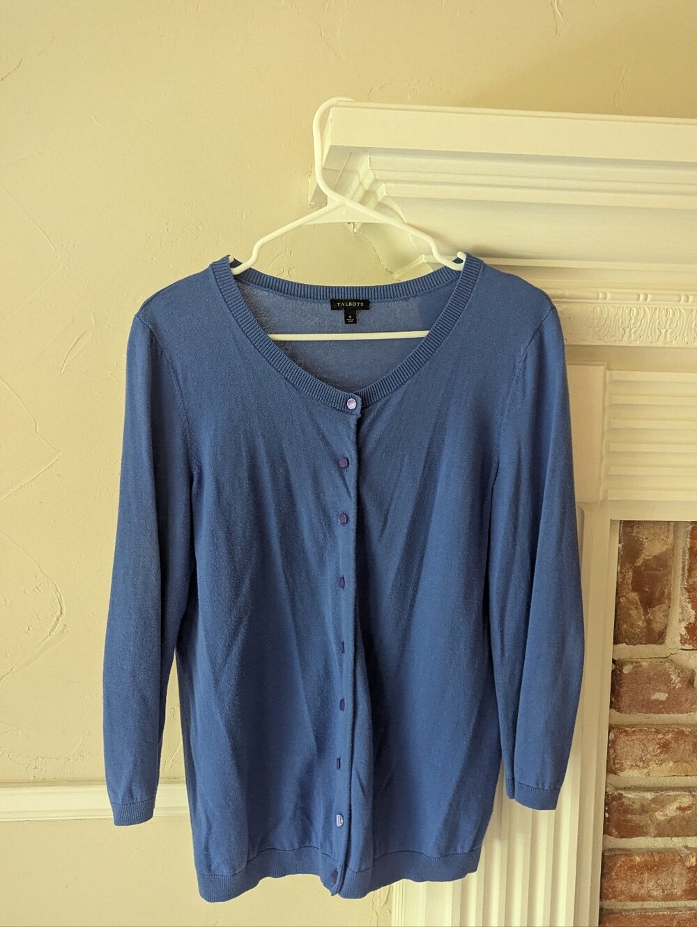 Talbots Periwinkle Blue Button-Up Cardigan